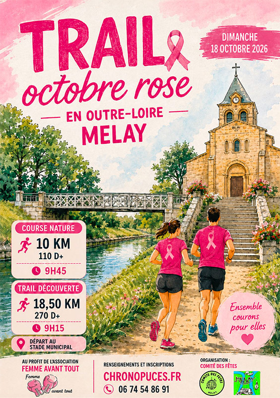 Affiche - Trail Octobre Rose en Outre-Loire