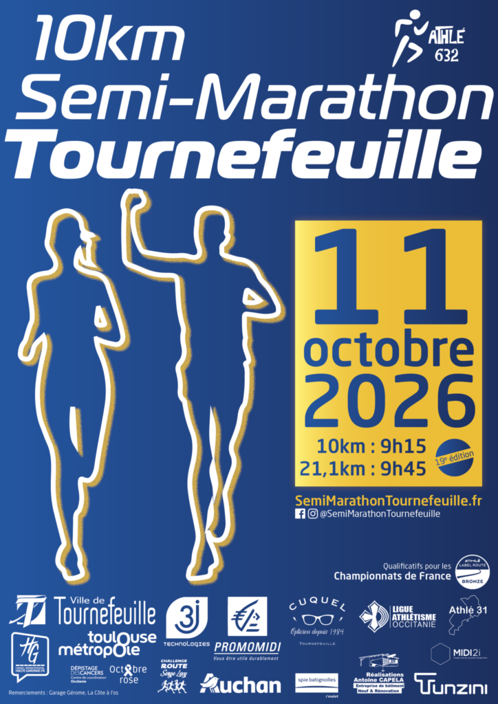 Affiche - 10km et Semi-Marathon de Tournefeuille