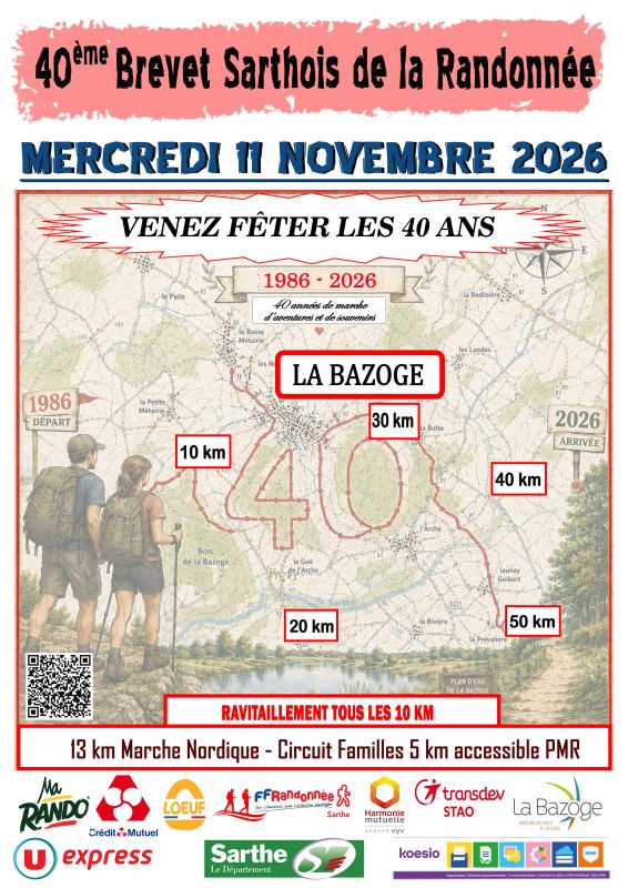 Affiche - BSR – Brevet Sarthois de la Randonnée