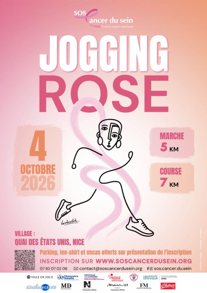 Affiche - Jogging Rose et Marche Rose à Nice