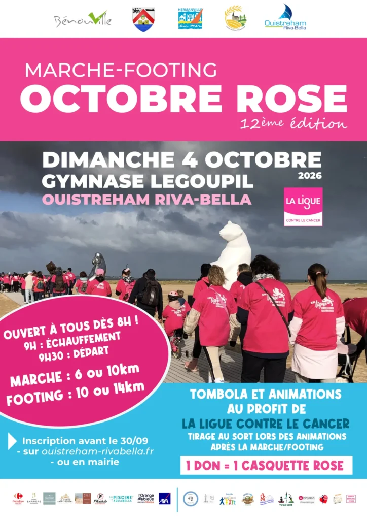 Affiche - Marche-course rose de la Côte de Nacre