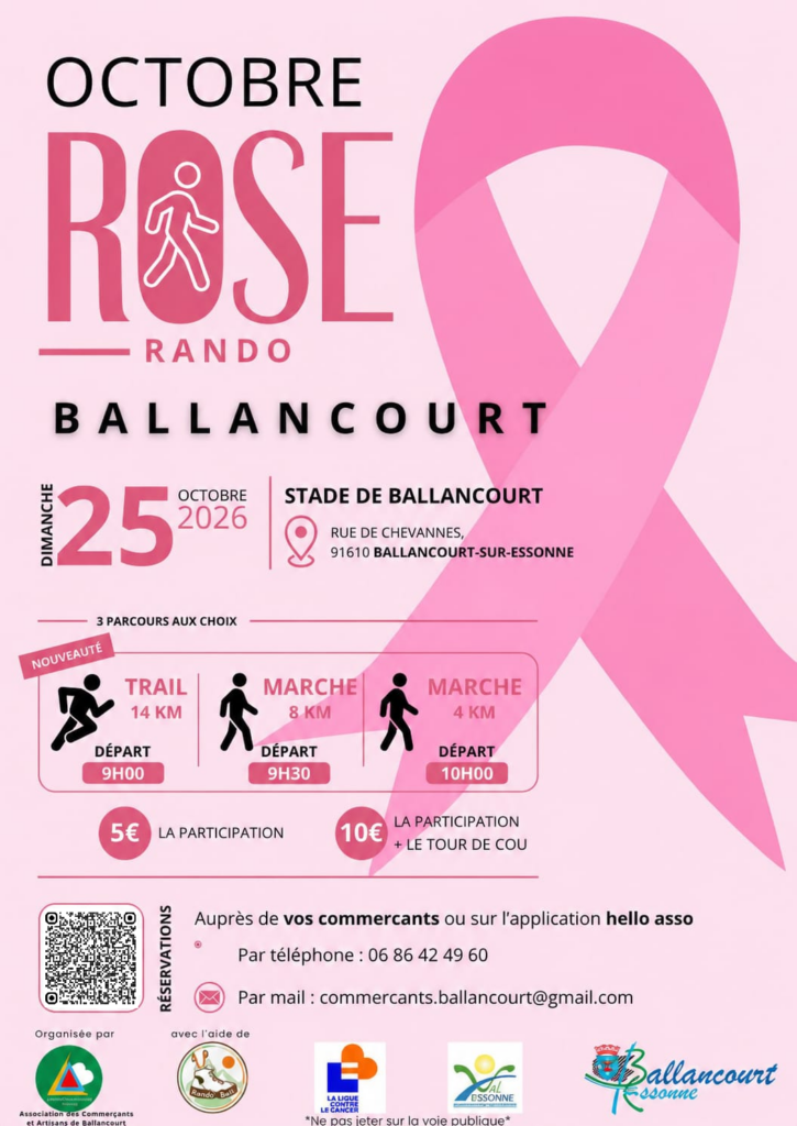 Affiche - Octobre Rose Ballancourt-sur-Essonne