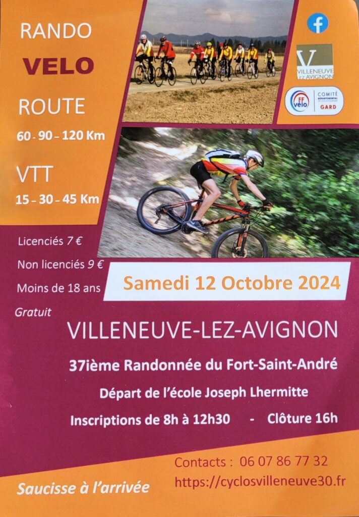 Affiche - Randonnée VTT du Fort Saint-André
