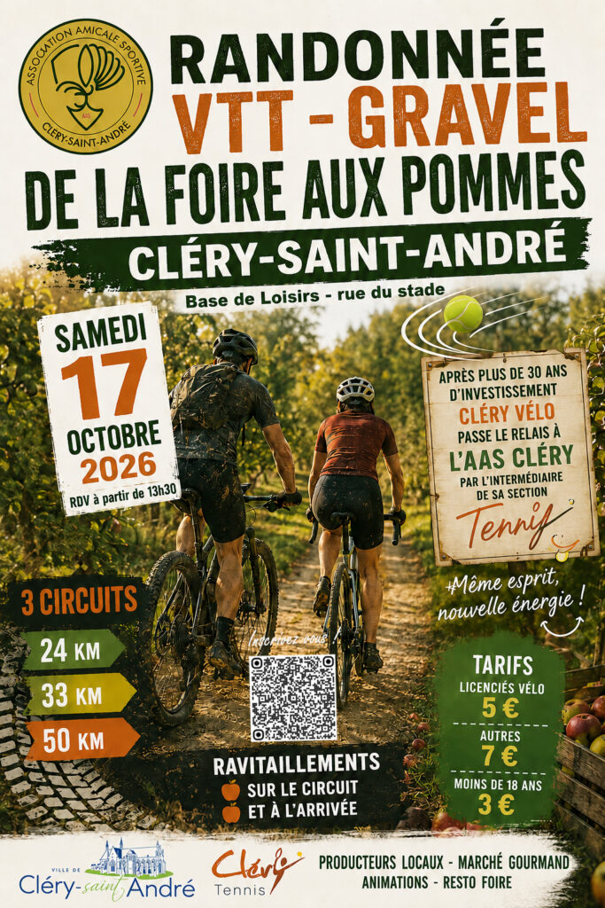 Affiche - Randonnée VTT-Gravel de la Foire aux Pommes