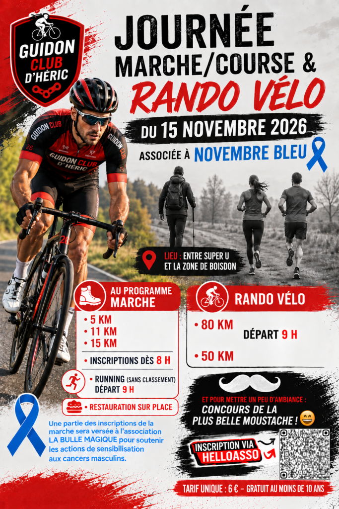 Affiche - MARCHE / COURSE / RANDO VELO – HERIC