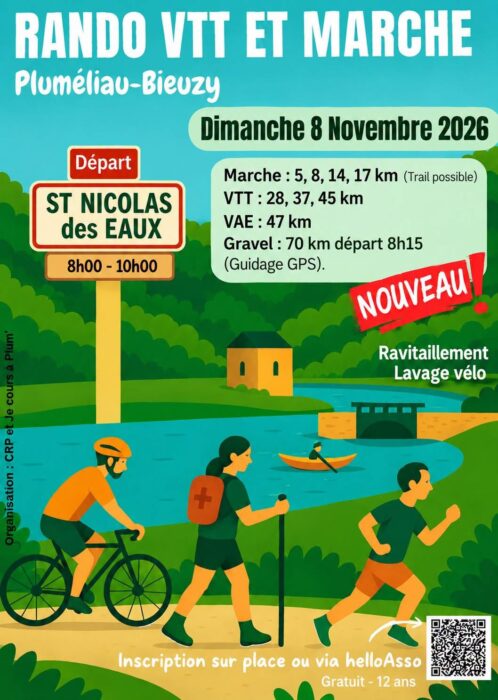 Rando VTT Marche Gravel VAE de Saint-Nicolas-des-Eaux