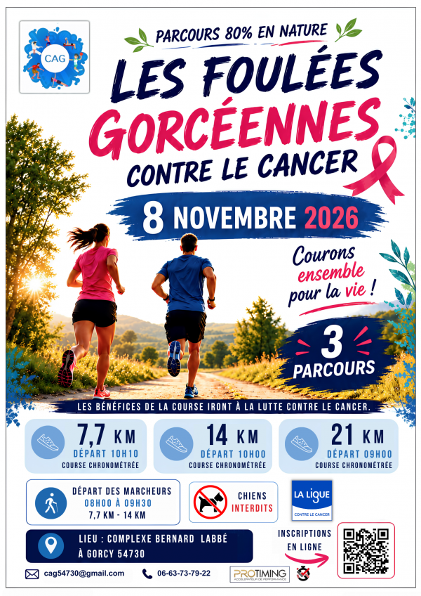 Affiche - Les Foulées Gorcéennes contre le Cancer