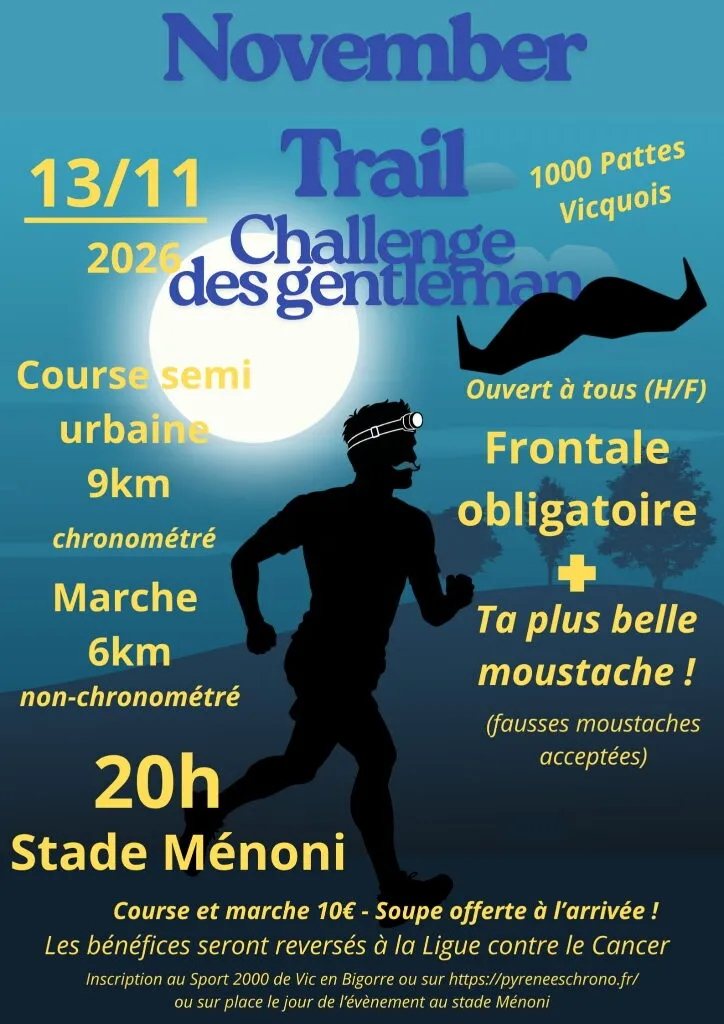 Affiche - November Trail des 1000 Pattes Vicquois