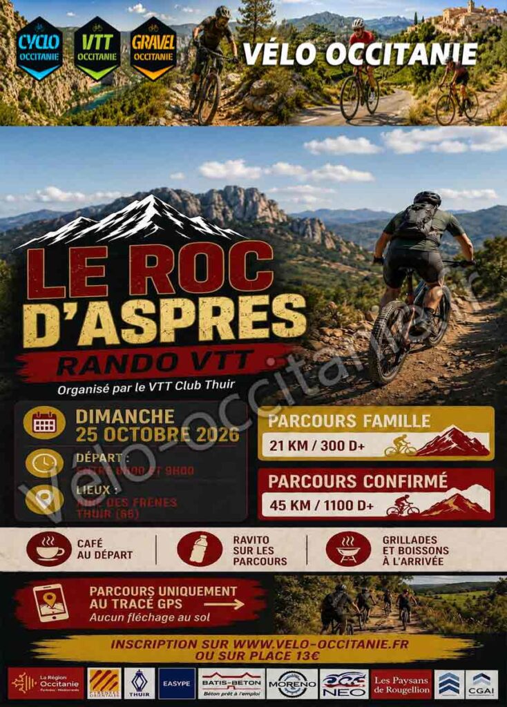 Affiche - Rando VTT Aspres Thuir