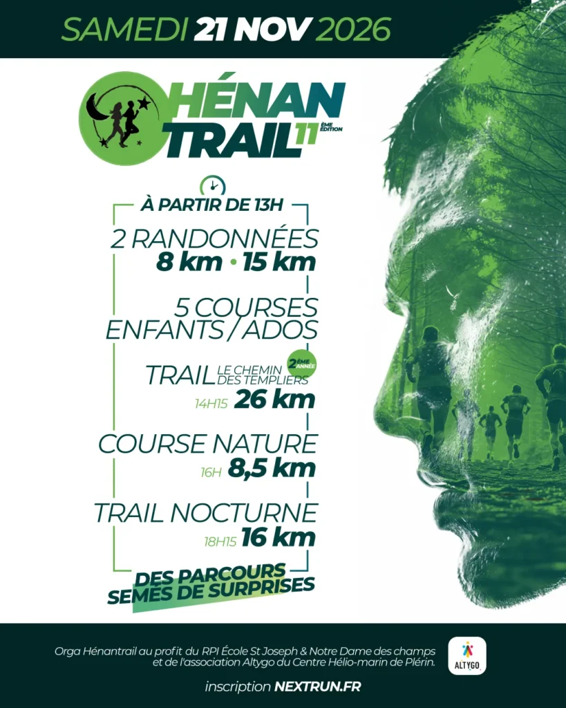 Affiche - Trail Nocturne d&rsquo;Hénanbihen (Henantrail)