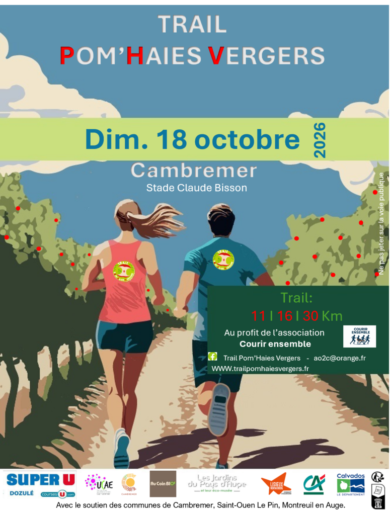 Affiche - Trail Pom’Haies Vergers